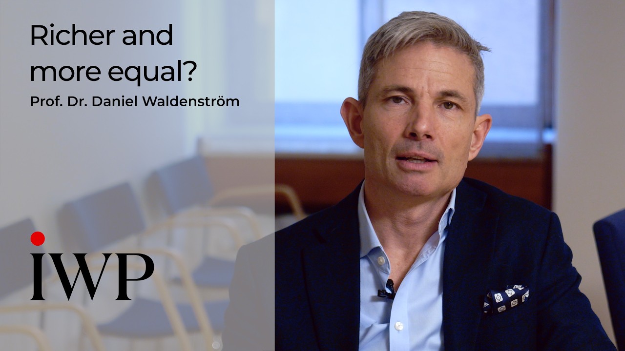 Prof. Dr. Daniel Waldenstr&ouml;m: Why The West Is Richer And More Equal Than We Think.