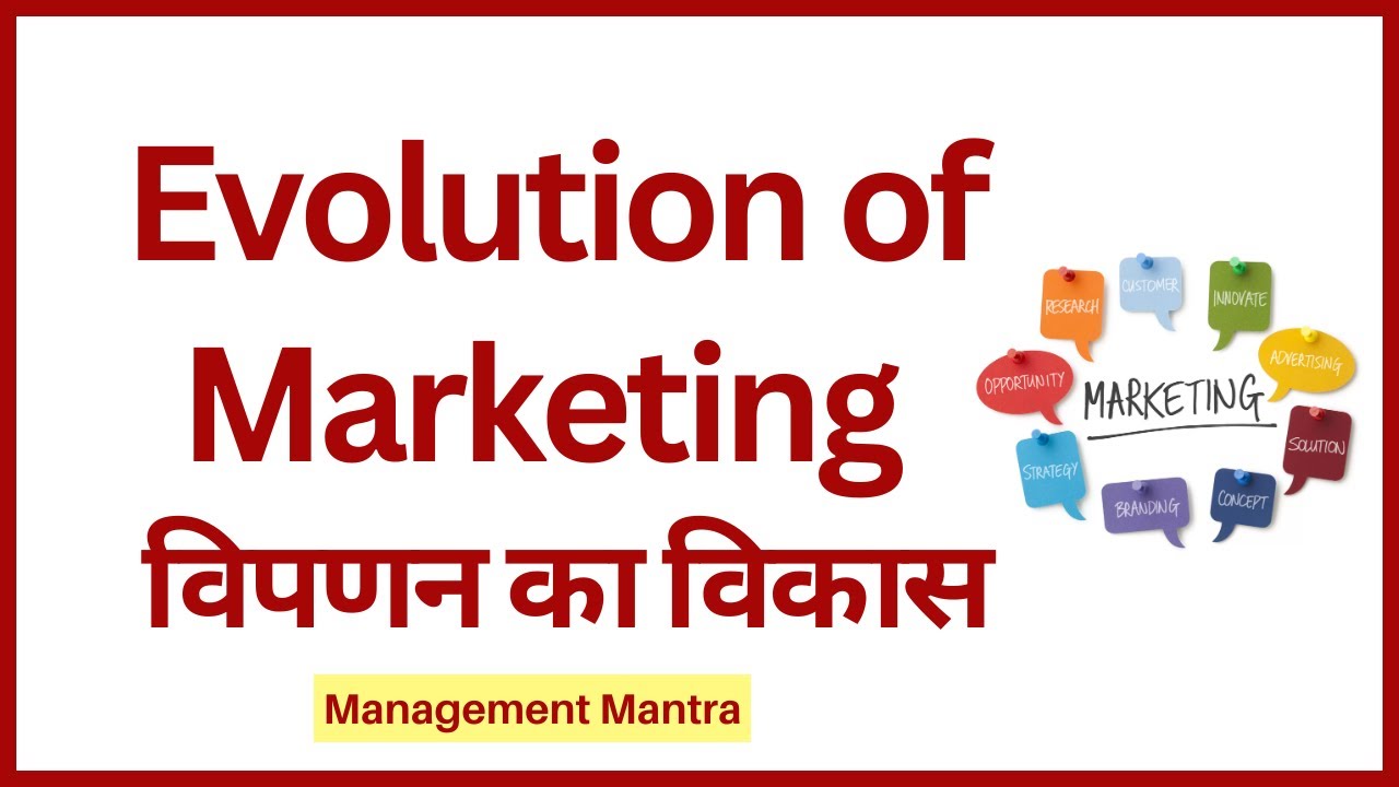 Evolution of marketing concept in hindi | Marketing management
