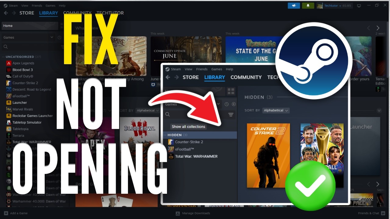How To Fix Steam Games Not Launching