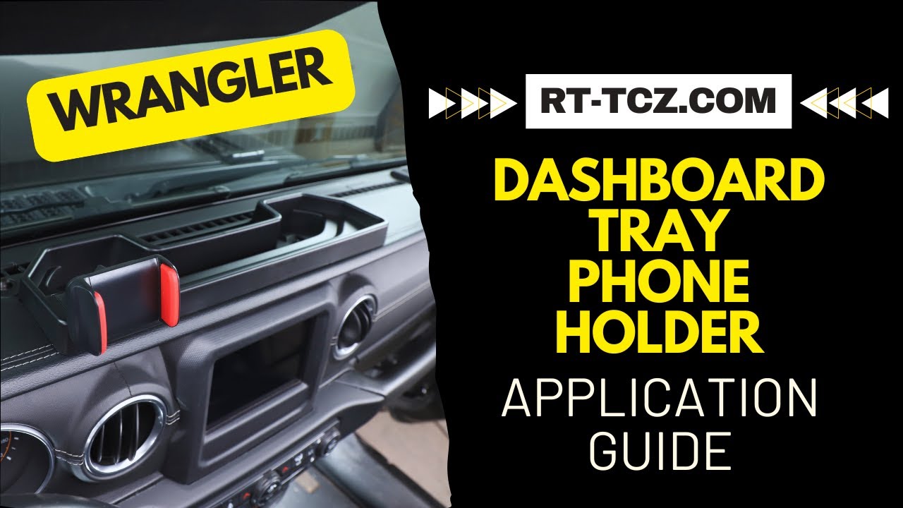 RT-TCZ Phone Holder Tray Installation Guide | Fits Jeep Wrangler JL 4Xe
