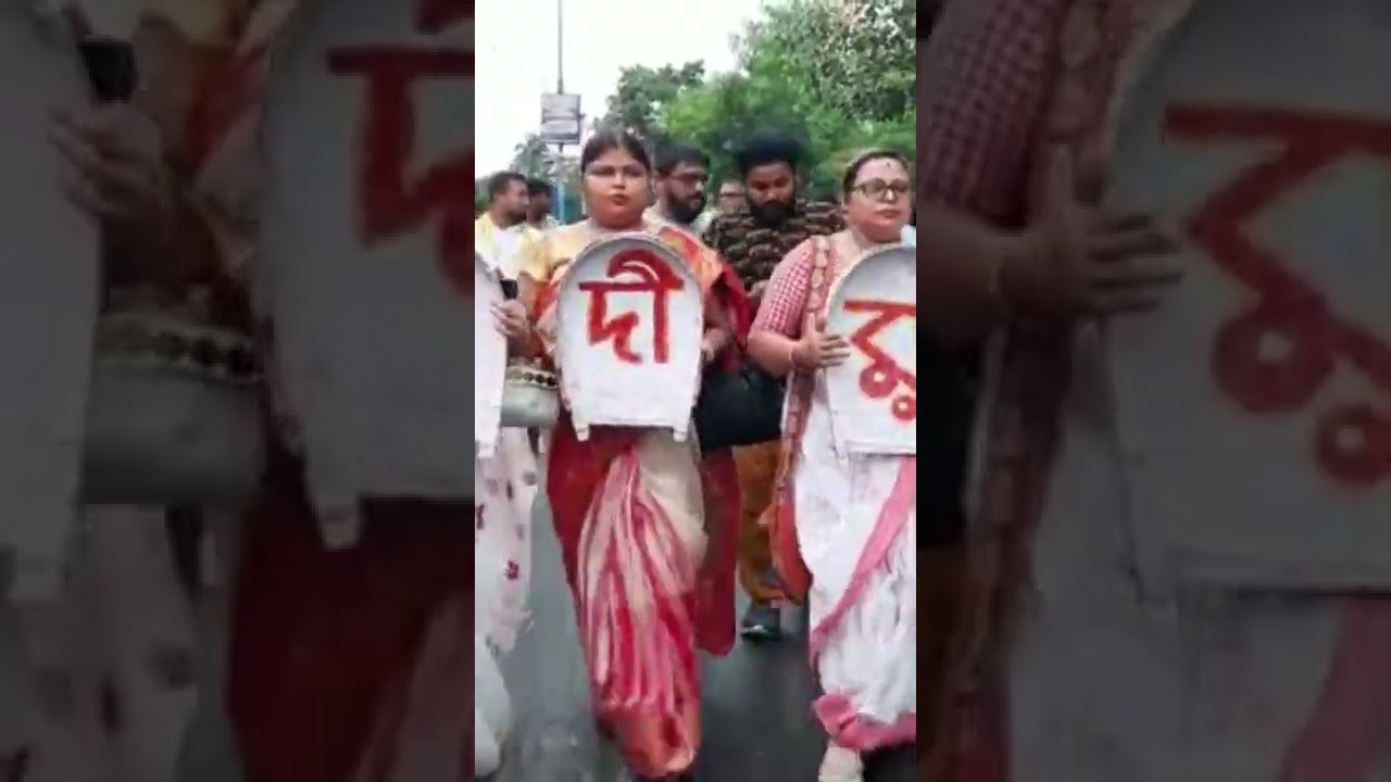BJP victory rally by supporters in Siliguri.