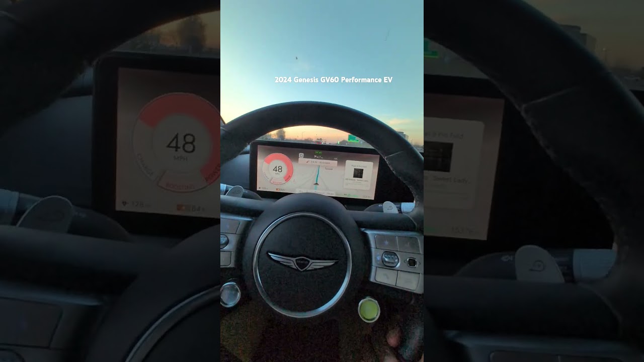 2024 Genesis GV60 EV 0-100 MPH BOOST  #ev #elon #hyundai #kia #ev6gt #everyone #cars #acceleration