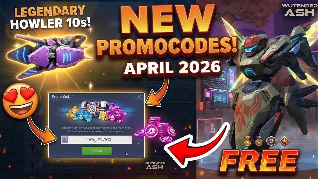 New SECRET Promocodes 😍  | APRIL 2026 | wutender ASH | #mecharena | #promocode | #shorts