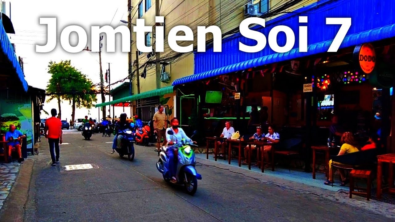 Jomtien Soi 7, Jomtien nightlife, near beach, street food & market