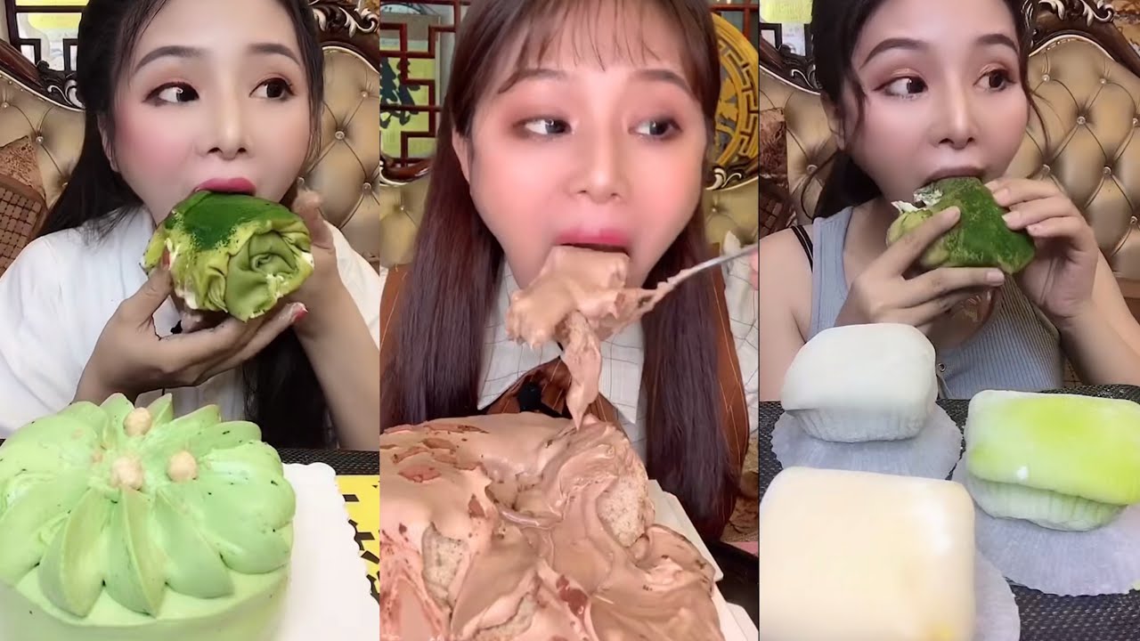 Kwai Dessert ASMR ( puff cake, lava cake, mochi…) | Eating Sounds 