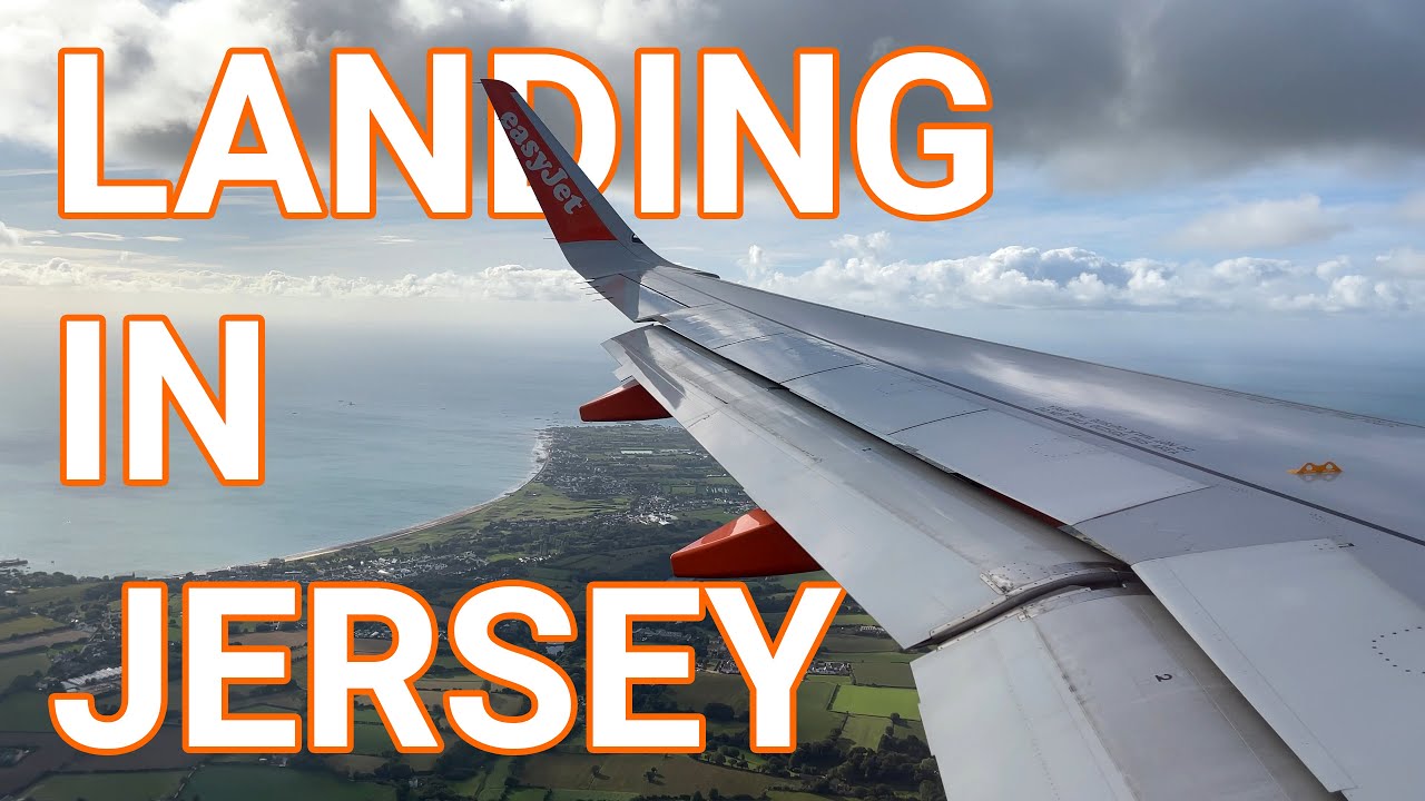 Landing in Jersey Easyjet flight U21873 Airbus A320 Neo aircraft reg G-UZHI