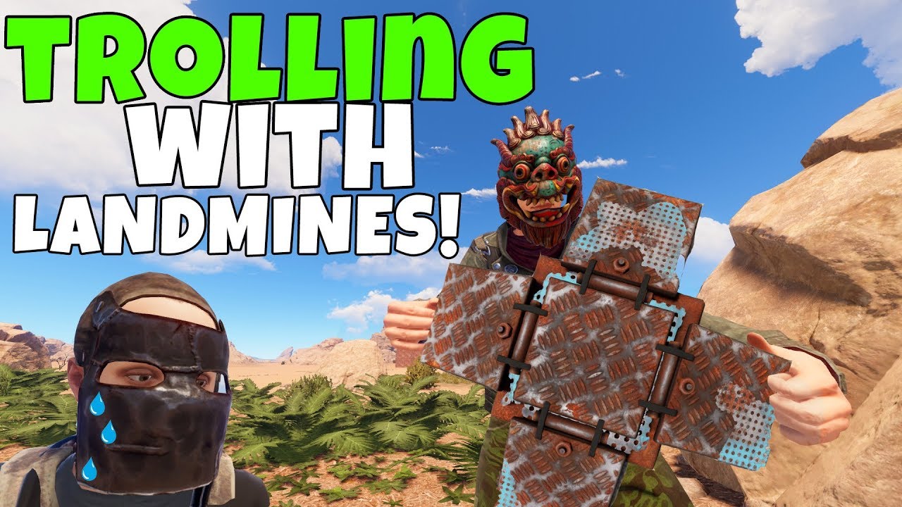 RUST | TROLLING the SERVER with LOADS OF LAND MINES!