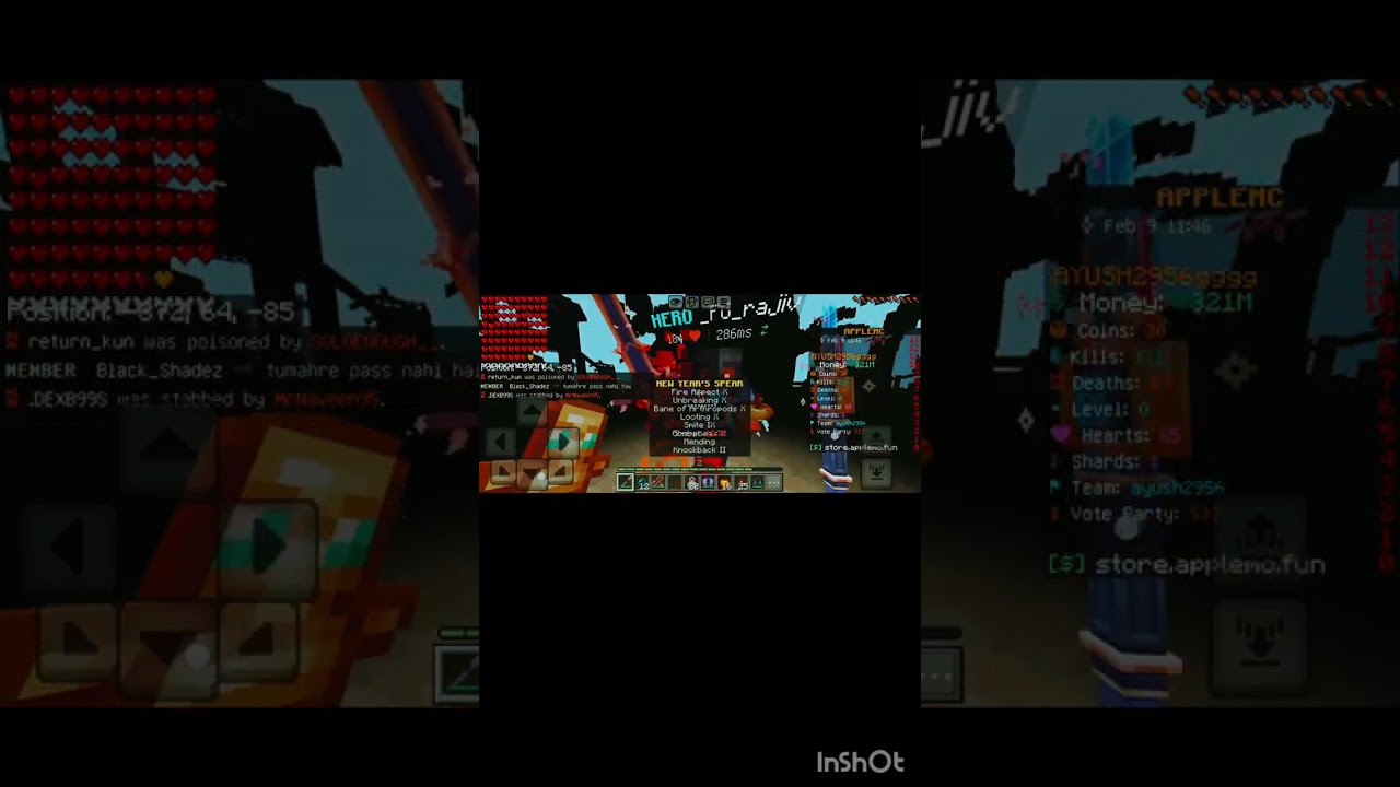 Dominating spawn pvp in applemc #applemc#minecraft
