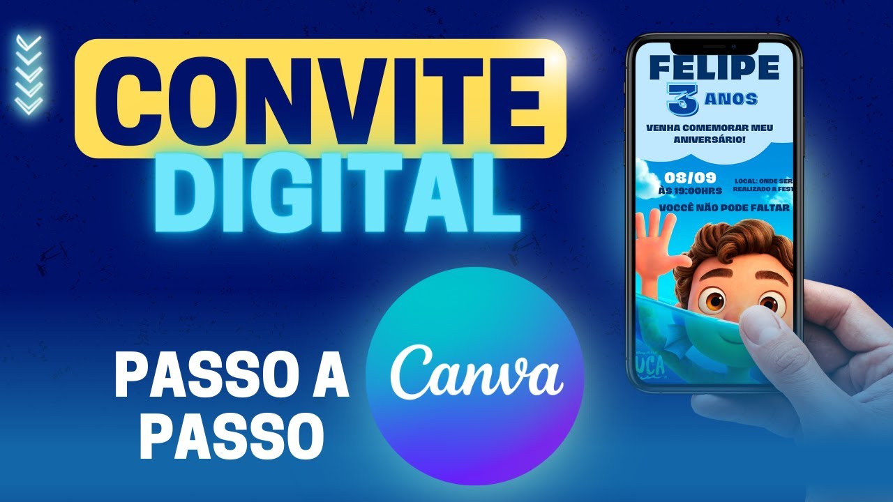 RENDA EXTRA: Como Fazer Convite Digital no Canva Grátis 100% Editável