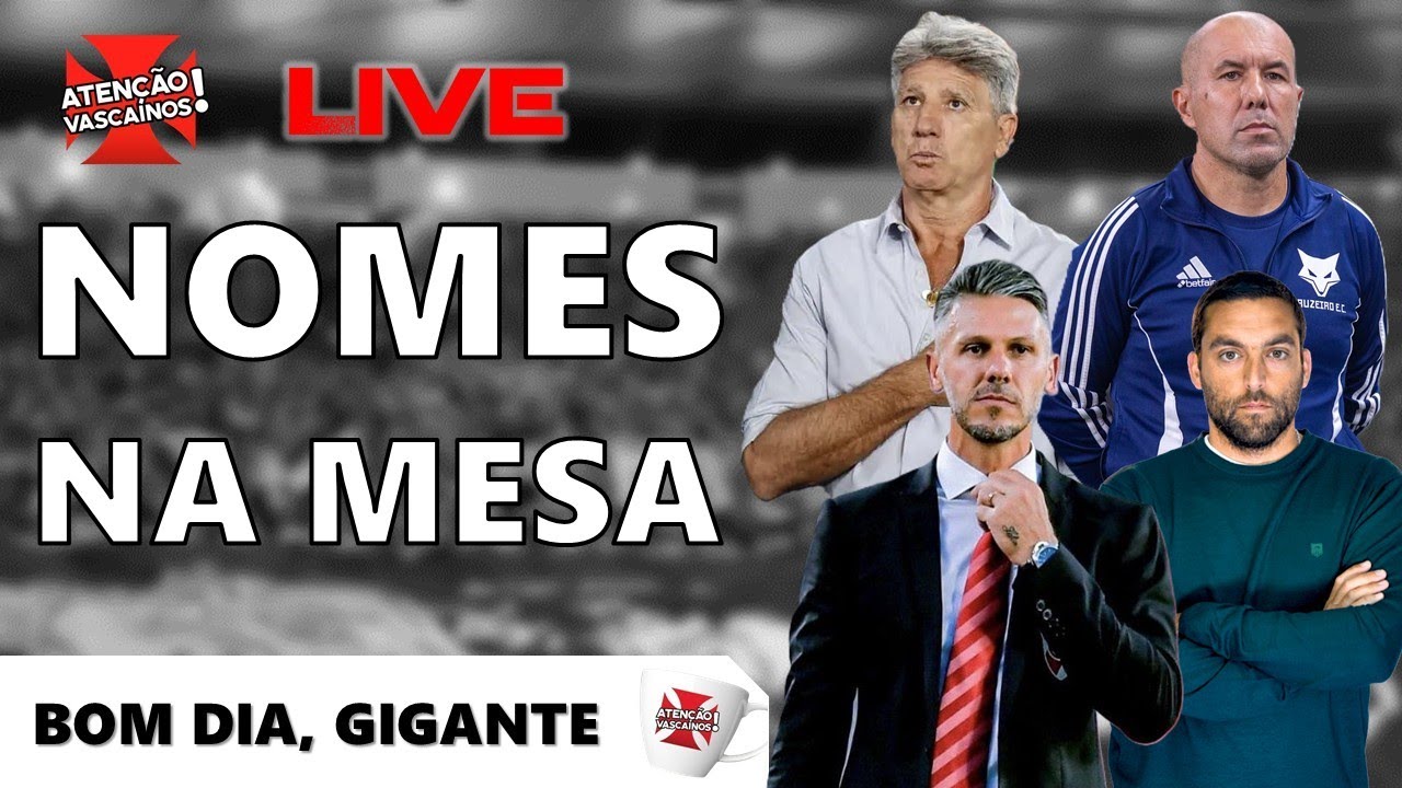 NOVAS OPÇÕES! APÓS DEMISSÃO DE DINIZ, VASCO JÁ CONVERSA COM OUTROS TÉCNICOS PARA COMANDAR O TIME