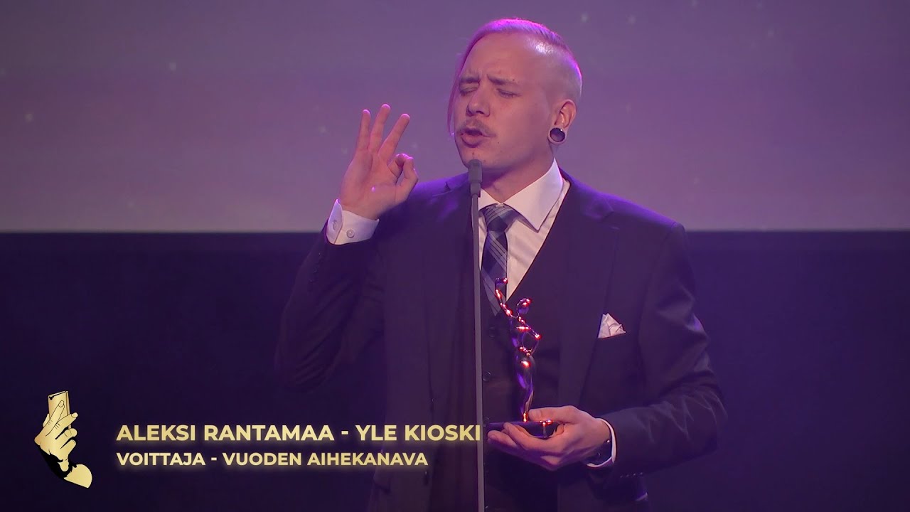 Aleksi Rantamaa voittaa VUODEN AIHEKANAVA -palkinnon | Creator Awards Finland 2020