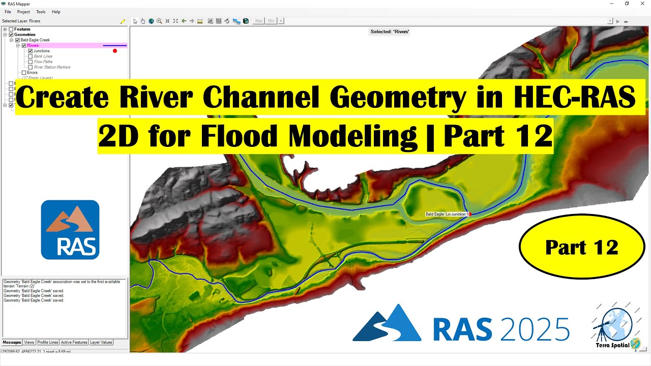 Create River Channel Geometry in HEC-RAS 2D for Flood Modeling | Part 12