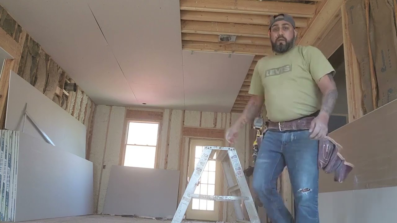 hanging drywall solo on 10' ceiling