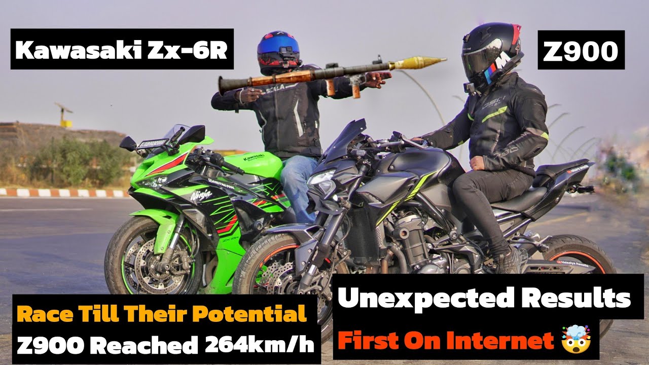 Ninja Zx6r  Vs Z900 Drag Race Showdown! This Was Unexpected😱Z900 Goes To 264km/h | Insane🤯