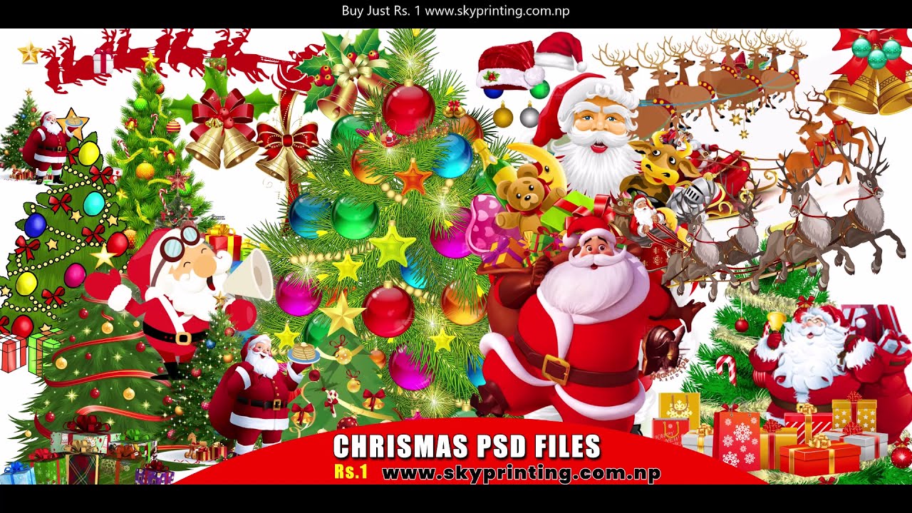 Material For Christmas  Banner Design in PSD, PNG 35 files What's App +977-9863527283