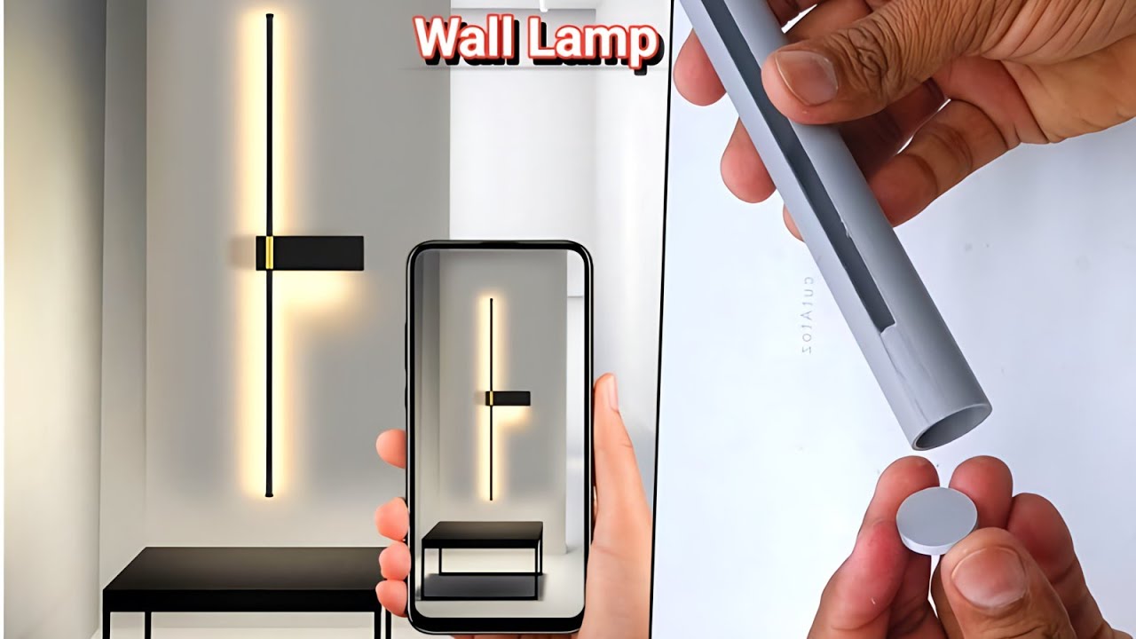 How to make Modern Style Wall Lamp at Home Wall Sconce LED Light New Staircase Wall Decoration Ideas