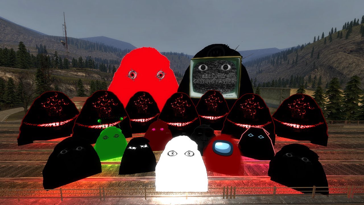 GIANT RED AND TV ANGRY MUNCI is After Me in GMod - Can I Escape the Madness?