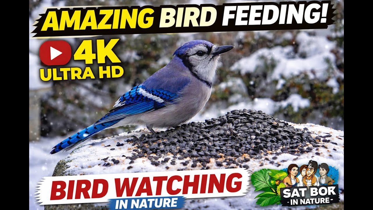 Awesome Blue Jays & Cardinals in Ultra 4K 🐦🐿️ | Wildlife Your Cats & Dogs Will Love