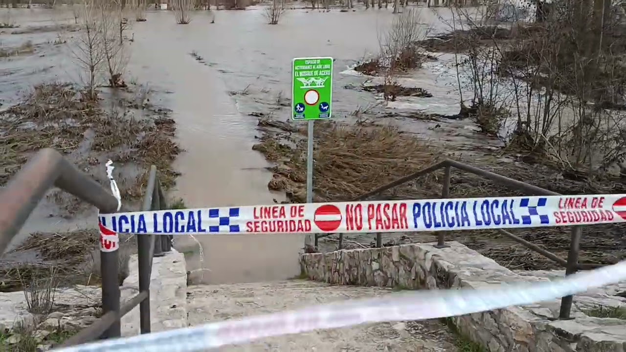 Cuenca. 14 de febrero 2026. Crecida rio Júcar . Fuente del oro 