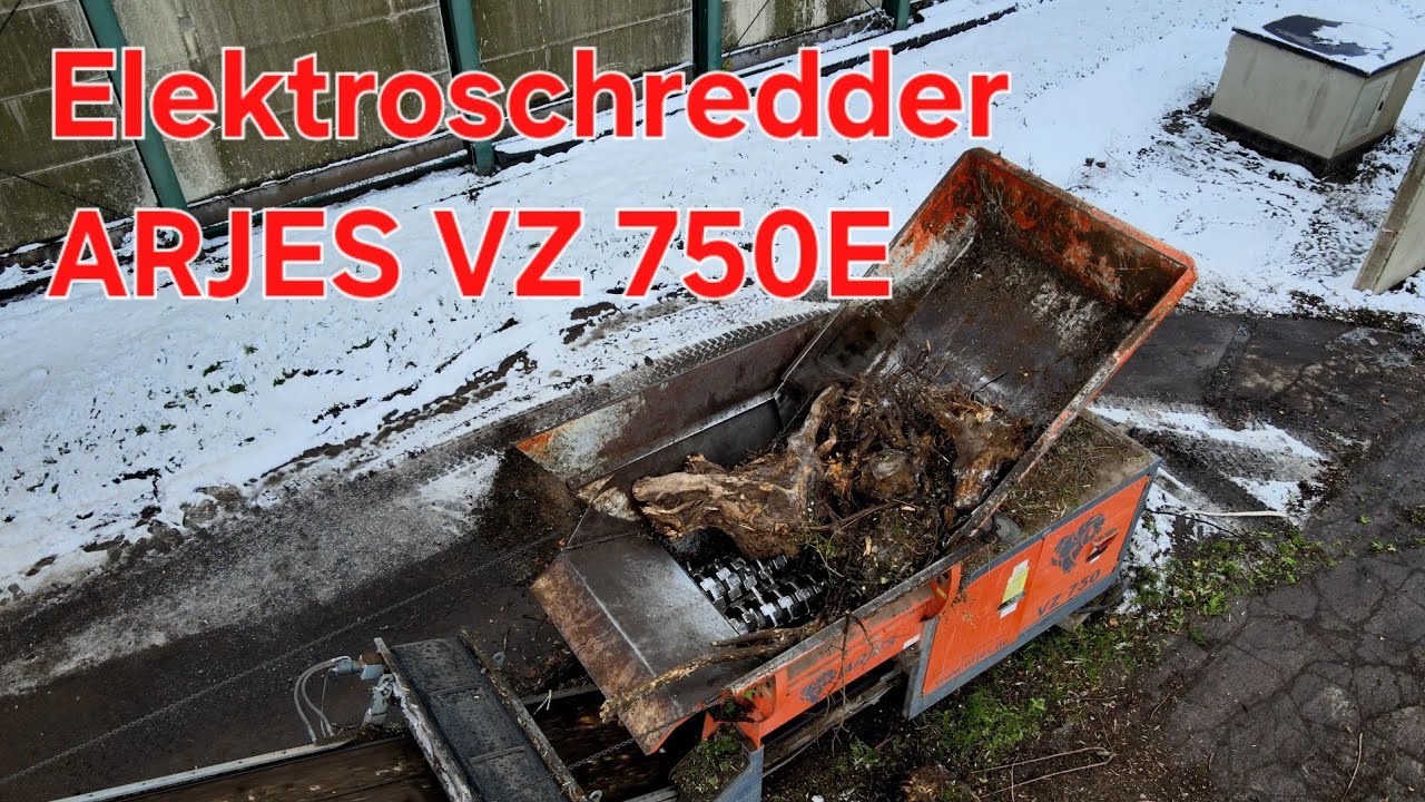 DPM Gruppe: Elektroschredder ARJES VZ 750E zerkleinert Energieholz & Grünschnitt