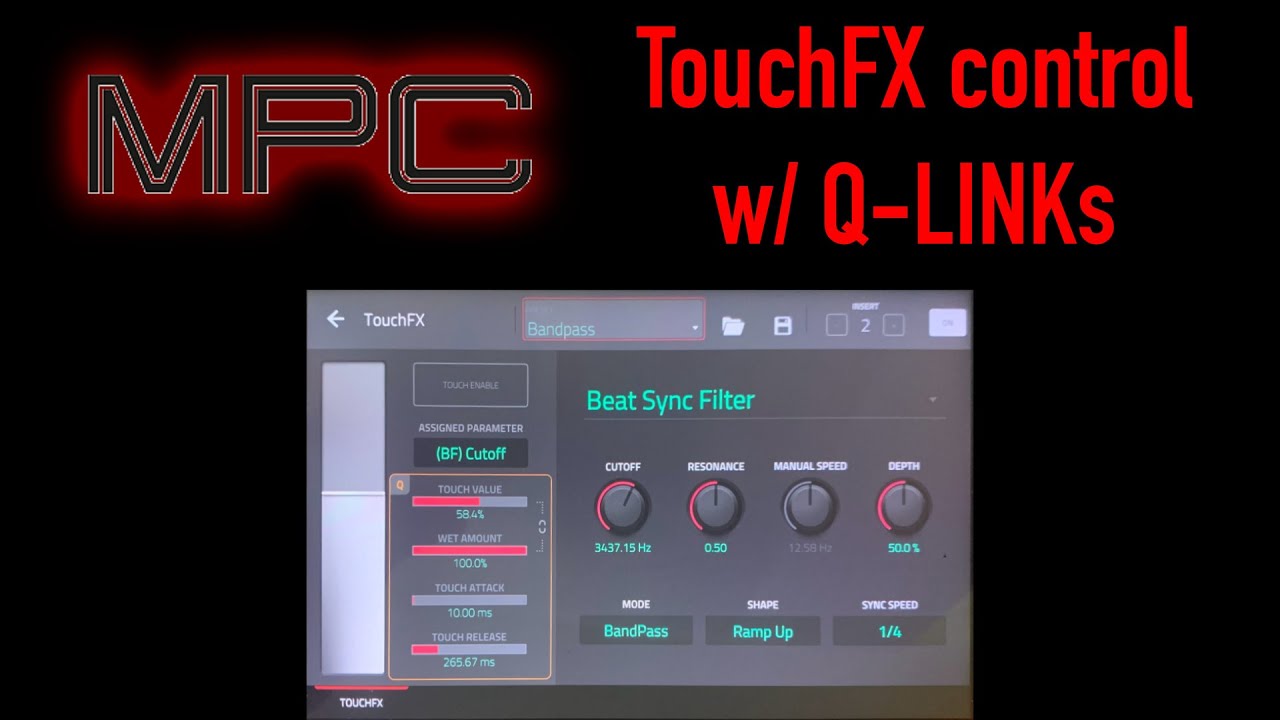 Akai MPC Touch FX Q-Link Tutorial: SP Style effects.