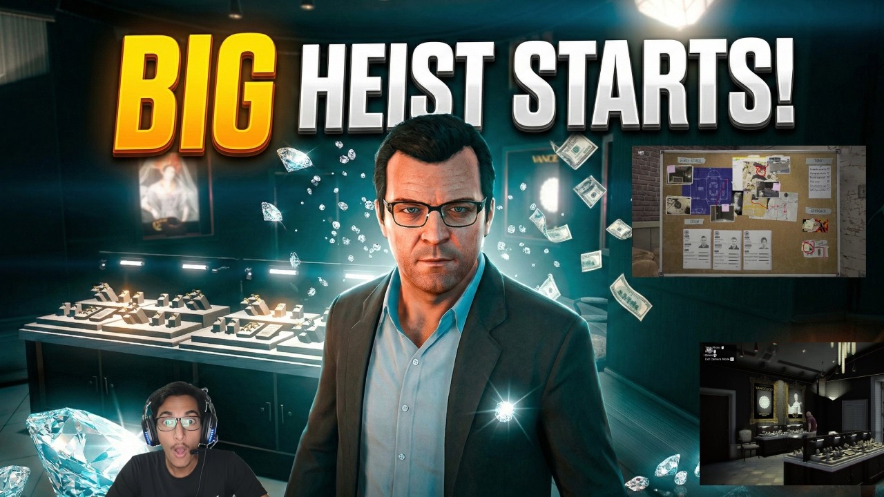 First Big Heist Begins! 💎|| Jewellery Store Robbery Planning || GTA 5 GAMEPLAY #5