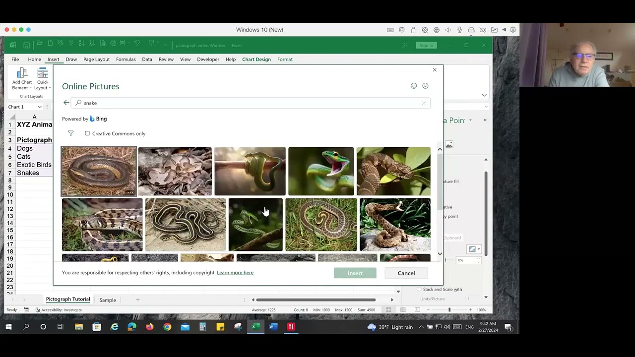How to create a pictograph in Excel