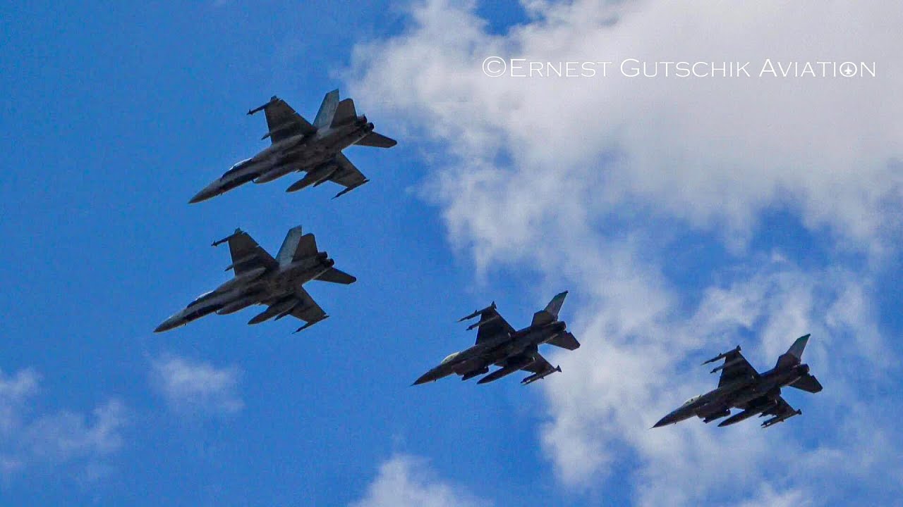 NORAD Exercise | RCAF CF-18 Hornet's + USAF F-16 Fighting Falcon's Action | Toronto Pearson Int'l