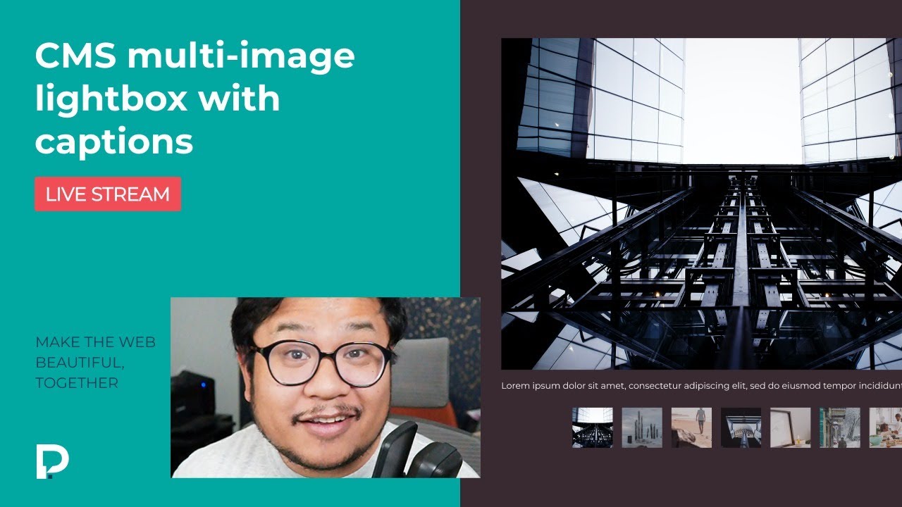 Create CMS multi-image lightbox with captions - Webflow Tutorial (2021)