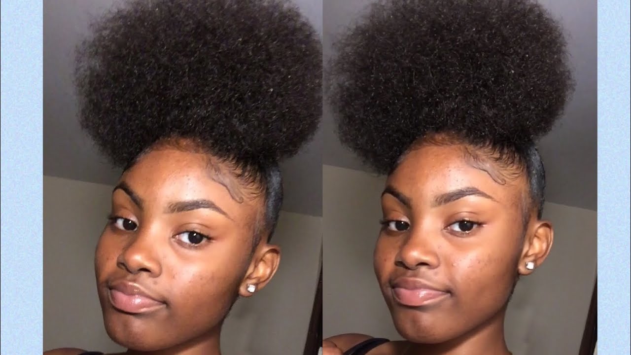 High Sleek Puff On Natural Hair