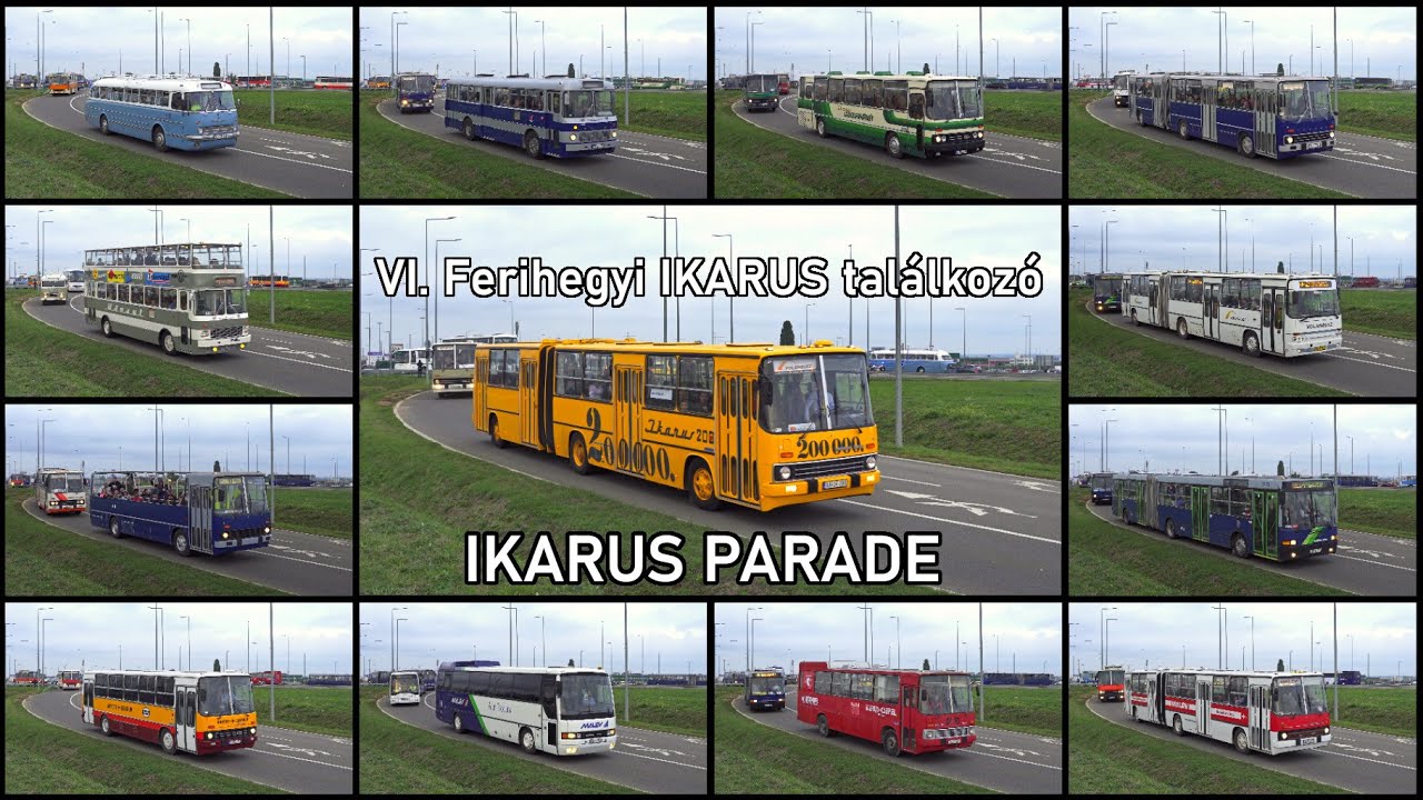 IKARUS buszok felvonulása - IKARUS Parade | VI. Ferihegyi Ikarus találkozó 2024.10.06.