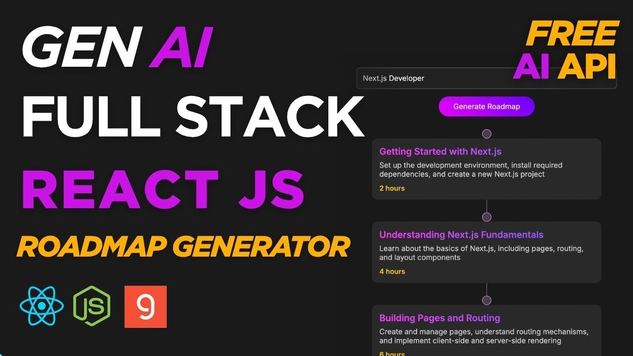 AI React Js Fullstack Project | AI Roadmap Generator - FREE AI | #reactjs #ai #llm