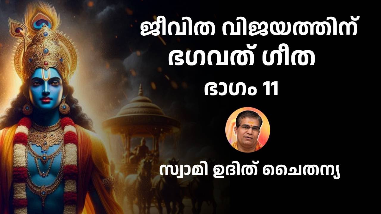 ഭാഗം 11 - ജീവിത വിജയത്തിന് ഭഗവദ് ഗീത - സ്വാമി ഉദിത് ചൈതന്യ Bhagavad Gita Class Swami Udit Chaitanya
