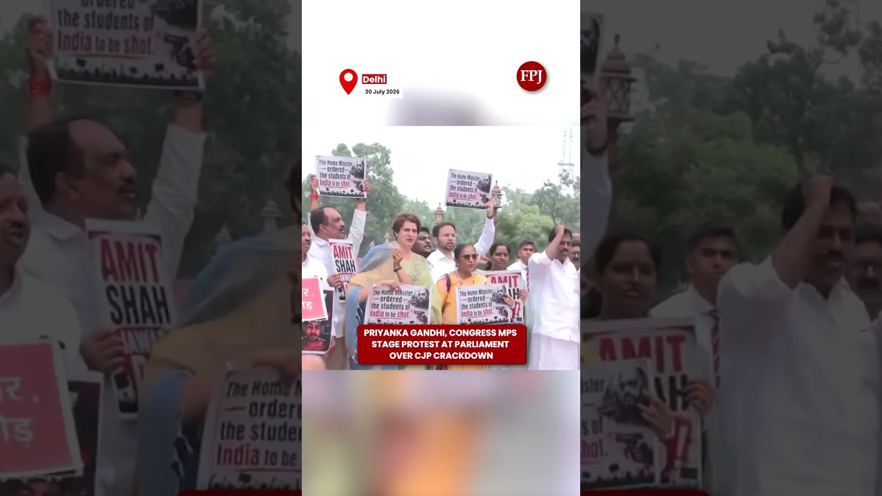 Parliament Protest: Congress Targets Amit Shah Over Police Action Against CJP Protestors