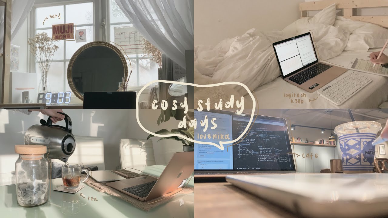 cosy study days ☕  studying in a cafe, going to college in the uk 🇬🇧, alevels, end of lockdown