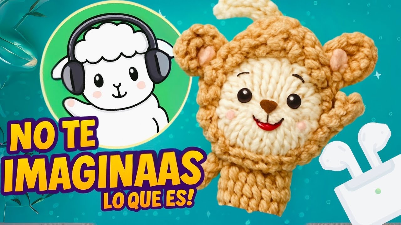 Esta Ovejita Guarda tus Audífonos🎧🐑 ¡No creerás lo práctica que es! 🧶😍