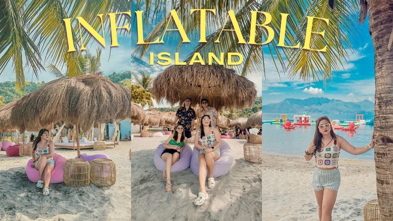 Exploring INFLATABLE ISLAND BEACH CLUB In Zambales 🌴🌺 | Subic Tour Vlog 🎥  | Trying Yakiniku Like 🥩🥓