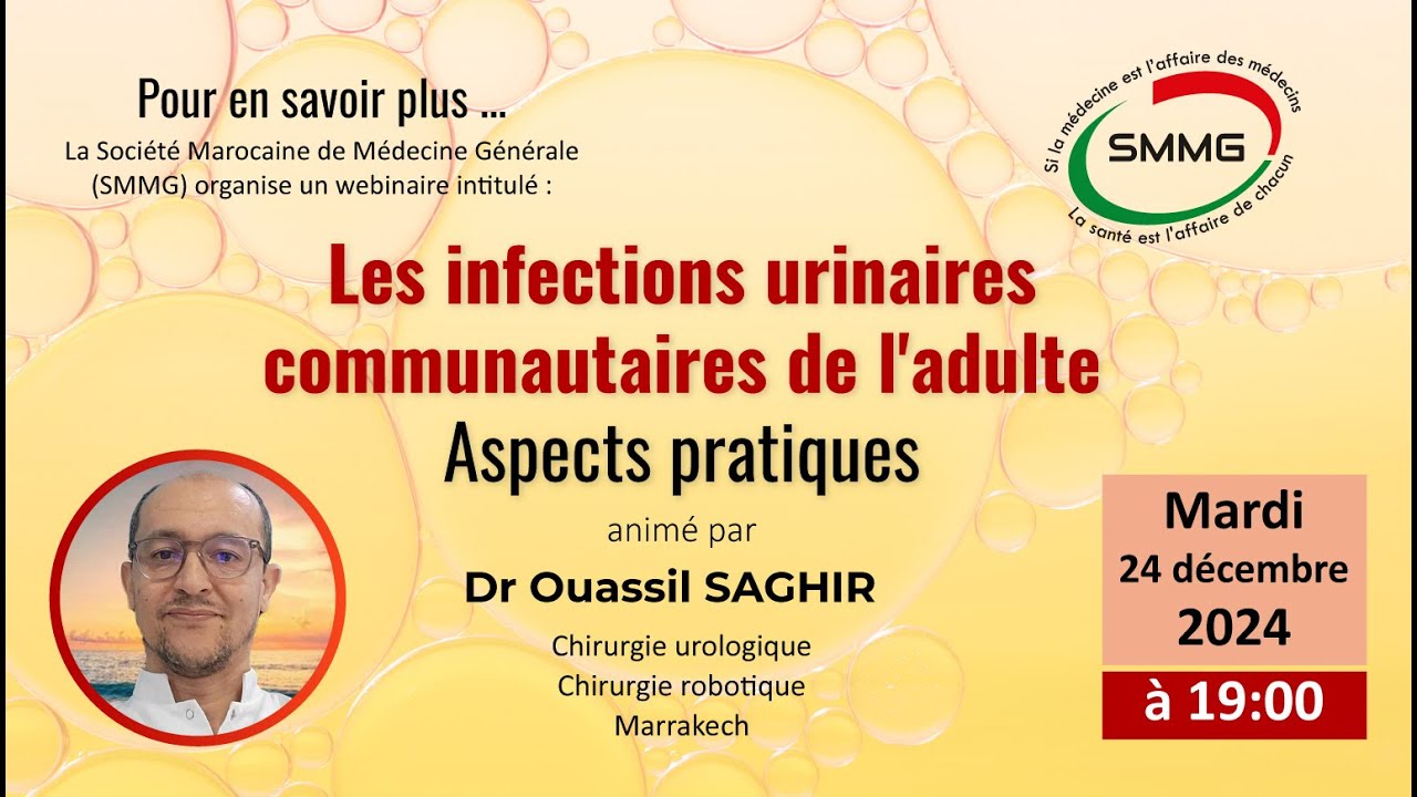 Les infections urinaires communautaires de l'adulte : Aspects pratiques
