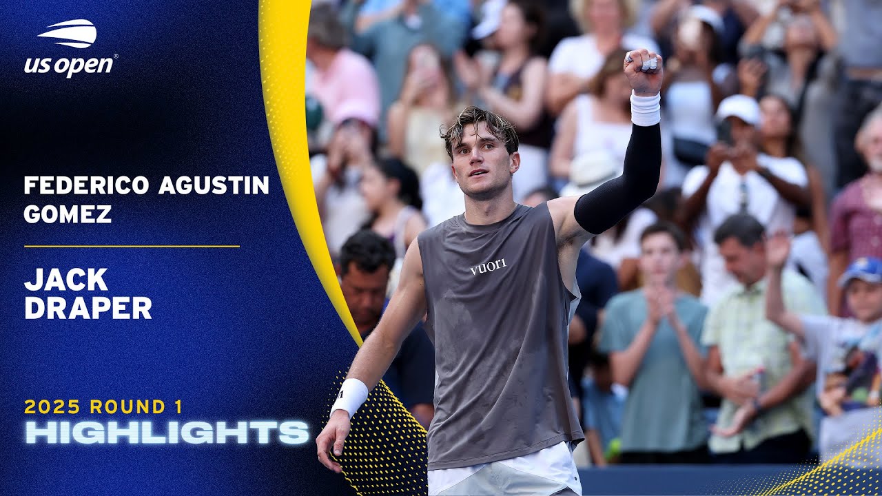 Federico Agustin Gomez vs. Jack Draper Highlights | 2025 US Open Round 1