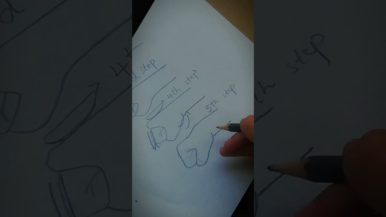 how to draw fist in 5 steps 👊😊 