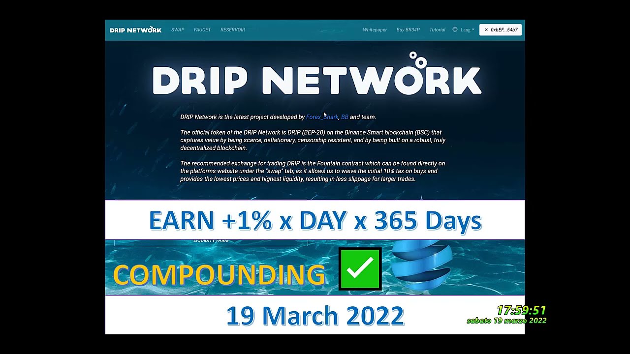 Drip Community - Compounding Operation 19 March 2022