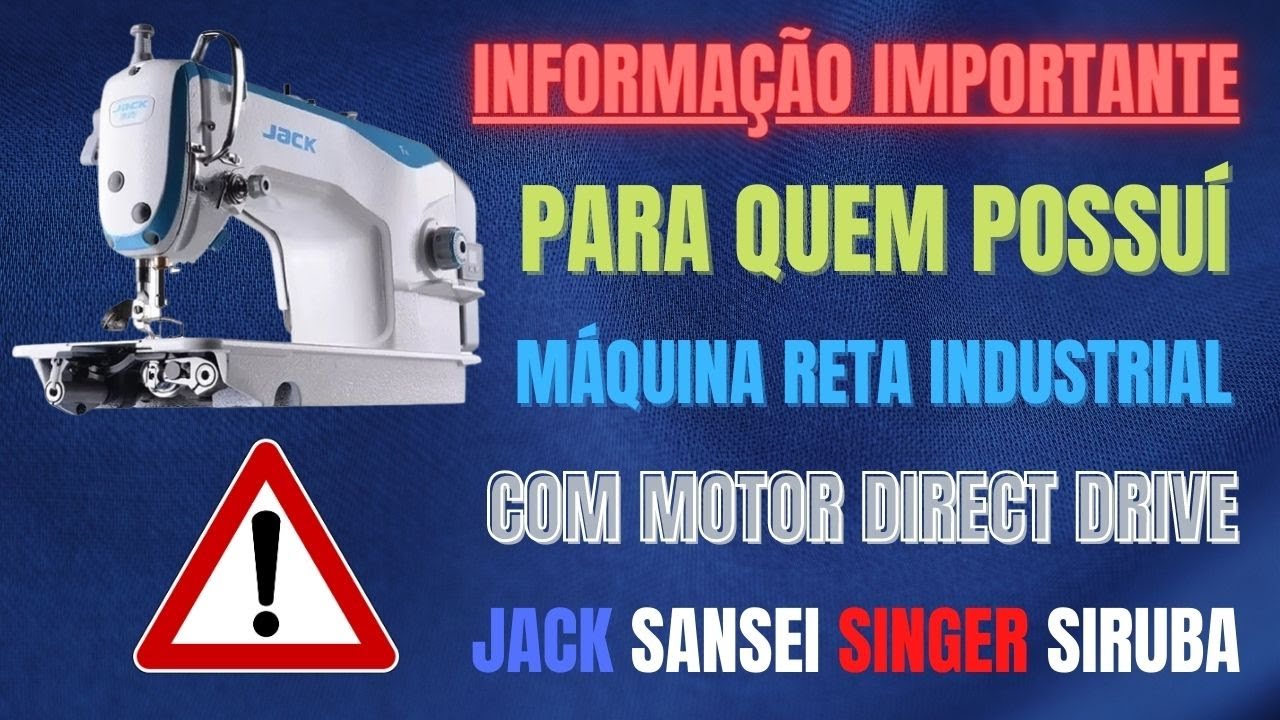 Como Lubrificar Máquina Reta Direct Drive Jack, Sansei, Singer, Siruba, Sun Special