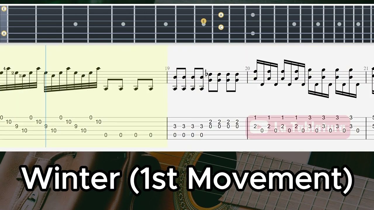 Winter ( First Movement ) - Antonio Vivaldi - Guitar TAB