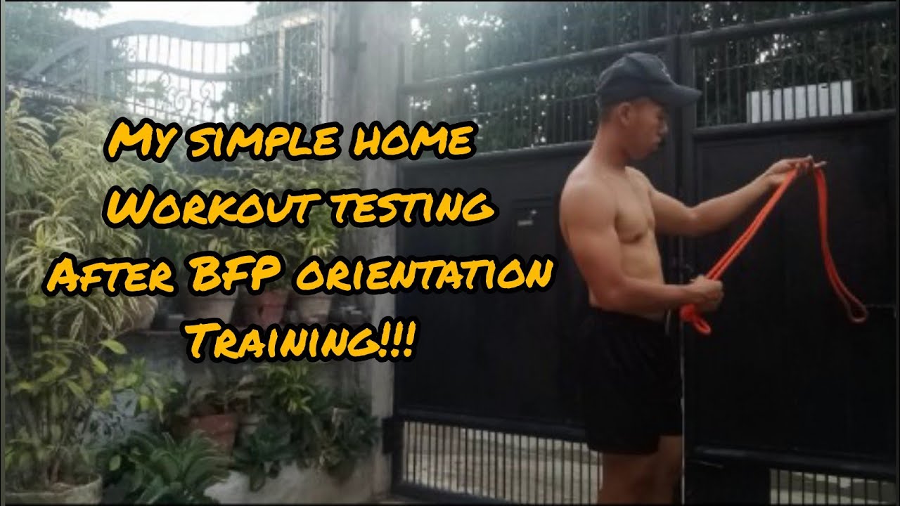 My simple home workout testing after BFP orientation training. 🔥