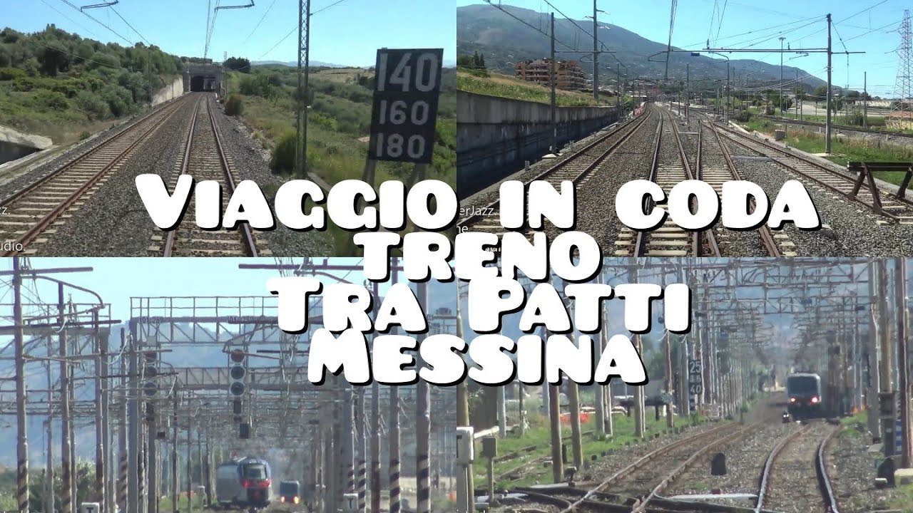 Viaggio in coda al treno tra Patti-Messina⚠️ATTENZIONE ABBASSARE AUDIO stridio bordini⚠️.160km/h.