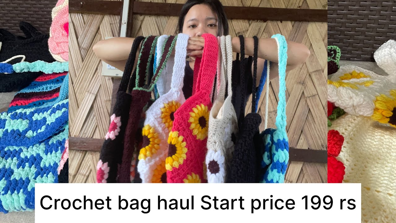 Crochet bags haul started price 199rs/ handmade by me #crochet #arunachalpradesh#crochet-haul