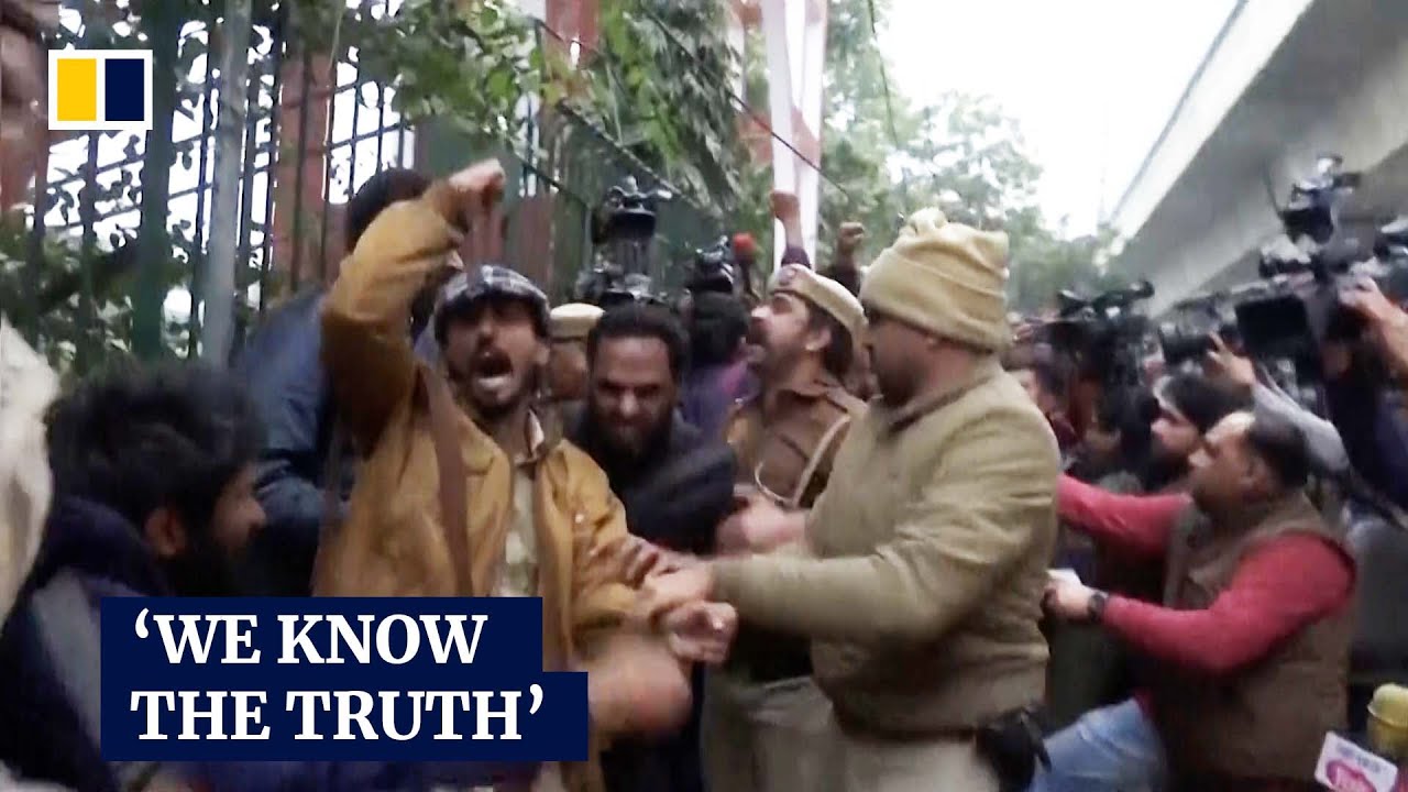 Students clash with police over banned BBC film critical of India&rsquo;s Narendra Modi