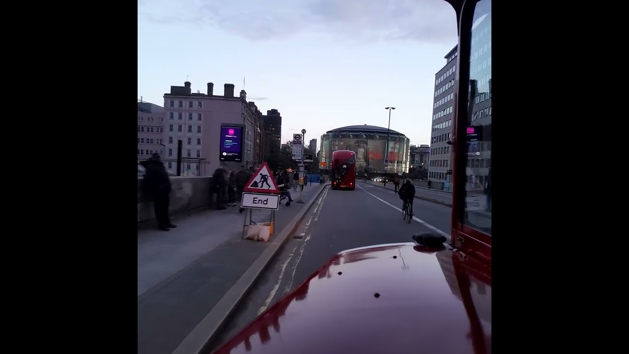 Waterloo Bridge on board Bus RT2293