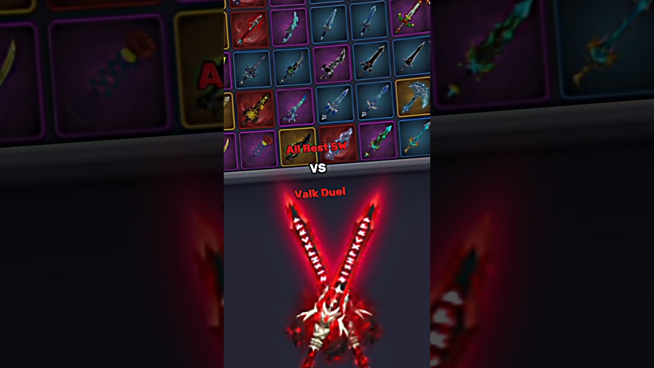 Valk vs All Best Swords in Skyblock #skyblock #blockmango
