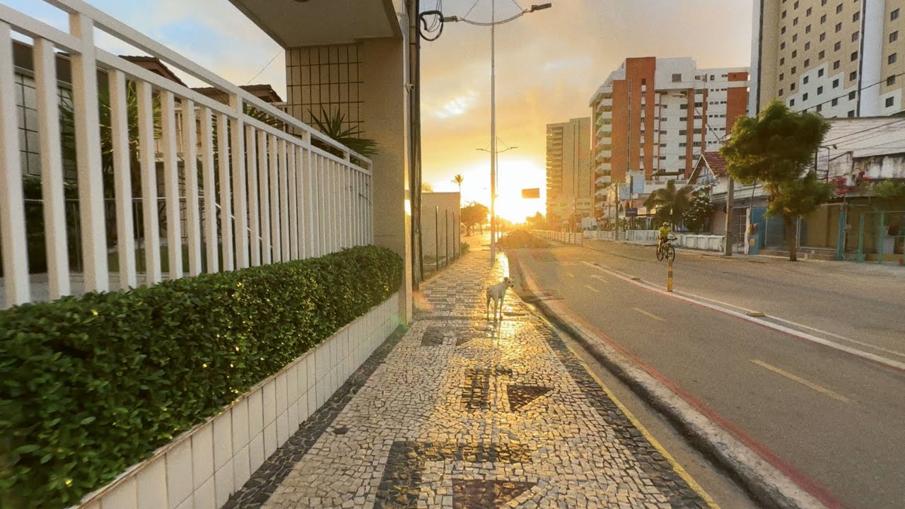 This Is Why I live In Fortaleza, Brazil. SERENE, 6am (4k Walk.)